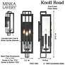 Minka Knoll Road 27 1/4" Black and Clear Glass Outdoor Wall Mount