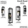 Minka Knoll Road 27 1/4" Black and Clear Glass Outdoor Wall Mount