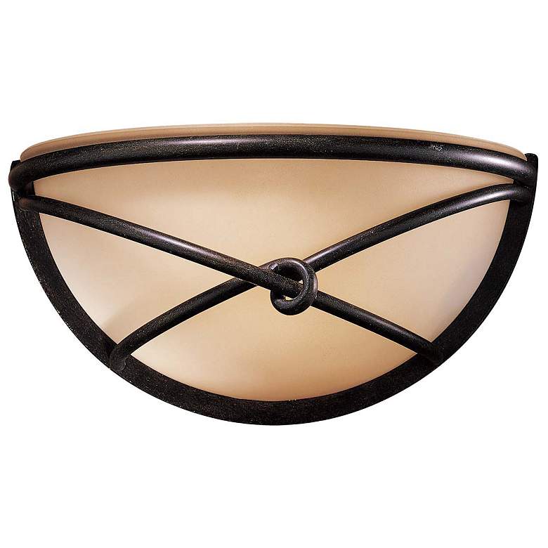 Image 3 Minka Knotted Iron 12 3/4" Wide Bronze Pocket Wall Sconce