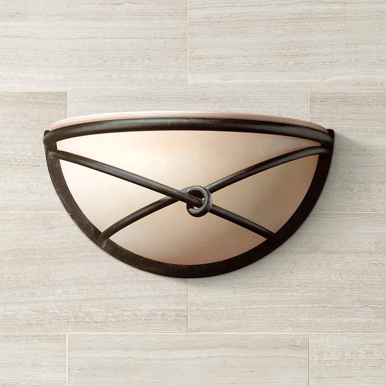 Image 2 Minka Knotted Iron 12 3/4" Wide Bronze Pocket Wall Sconce