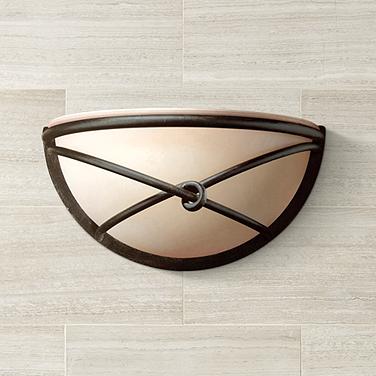 Minka Knotted Iron 12 3/4" Wide Bronze Pocket Wall Sconce