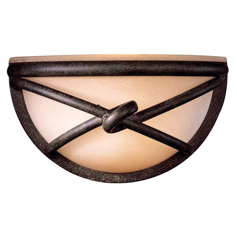 Image 2 Minka Knotted Iron 4 3/4 inch High Aspen Bronze Wall Sconce