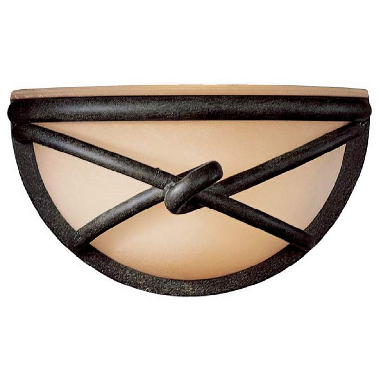 Image 2 Minka Knotted Iron 4 3/4" High Aspen Bronze Wall Sconce