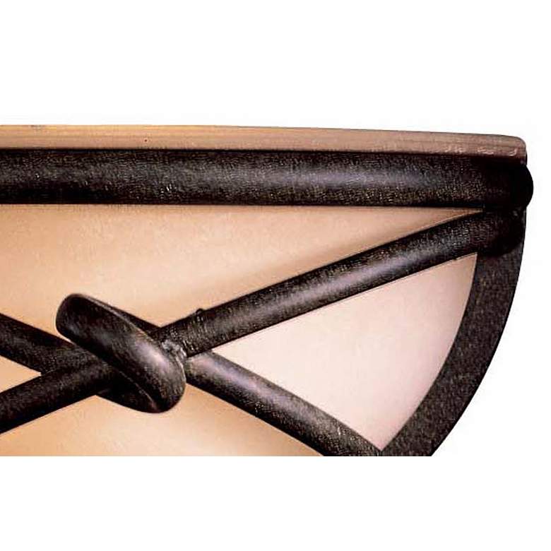 Image 3 Minka Knotted Iron 4 3/4" High Aspen Bronze Wall Sconce more views