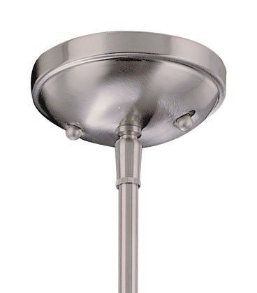 Minka Lavery 1-Light 11-in Brushed Nickel Mini Pendant with Glass Shade in scene