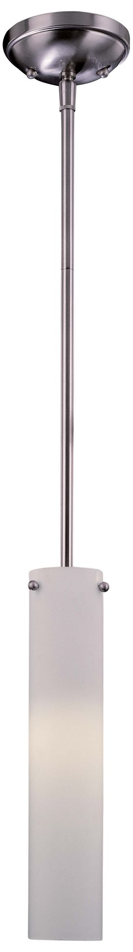 Minka Lavery 1-Light 14.5-in Brushed Nickel Mini Pendant with Glass Shade
