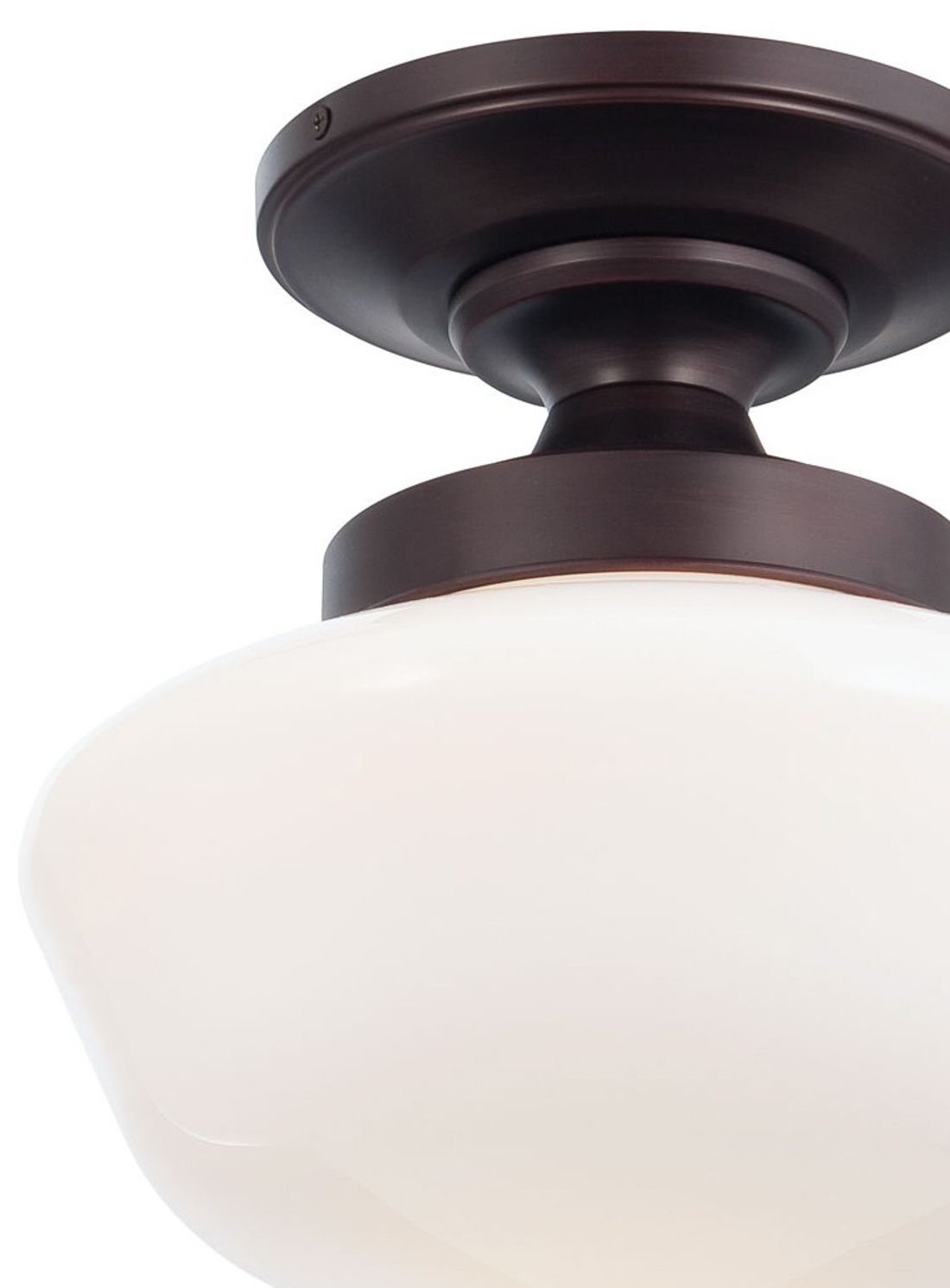 Image 2 Minka-Lavery 1-Light Brushed Bronze Semi Flush more views