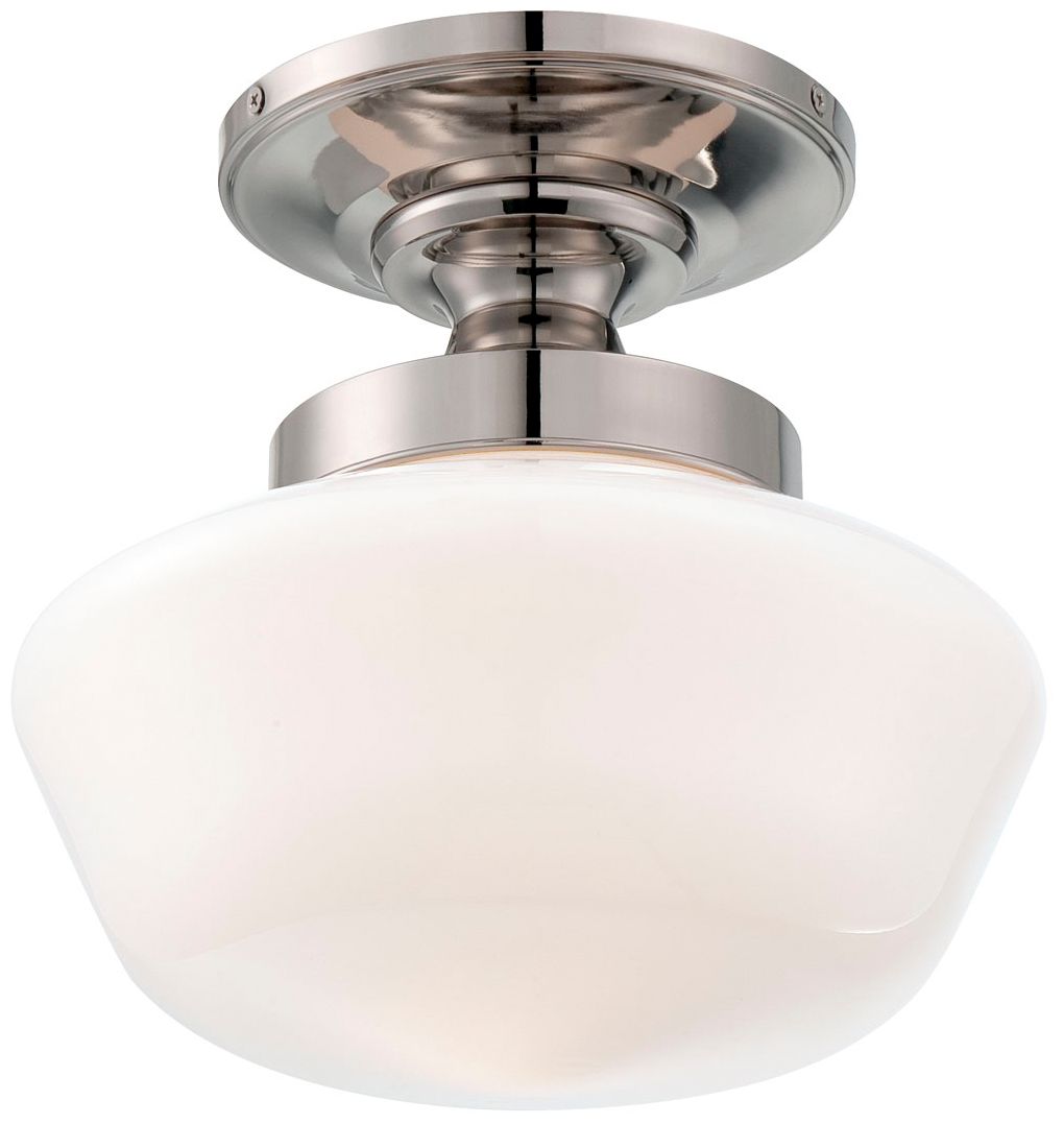 Minka-Lavery 1-Light Polished Nickel Semi Flush