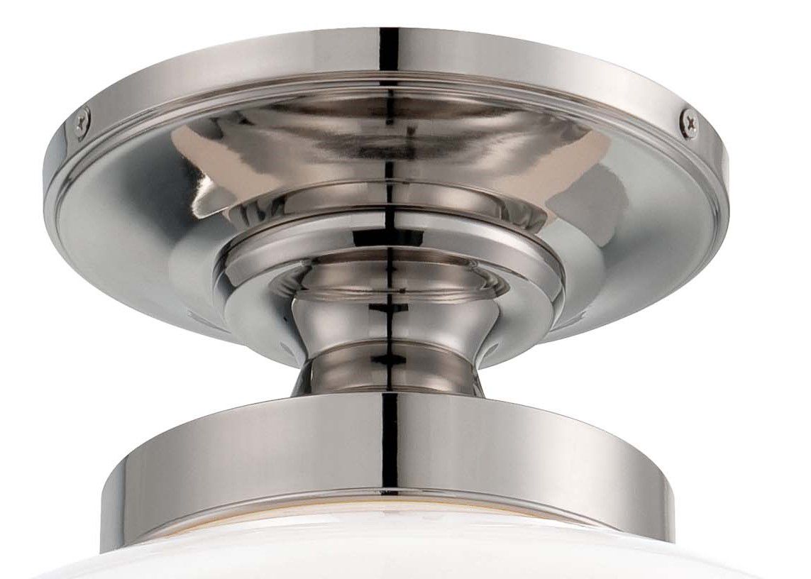Image 2 Minka-Lavery 1-Light Polished Nickel Semi Flush more views