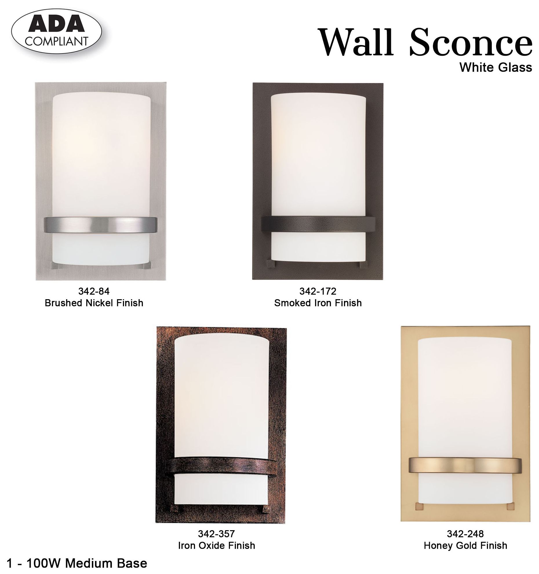 Image 7 Minka-Lavery 1-Light Smoked Iron Wall Sconce with Etched White Glass Shade more views