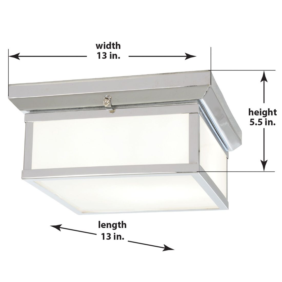 Minka Lavery 13" Wide 2-Light Chrome and White Glass Ceiling Light