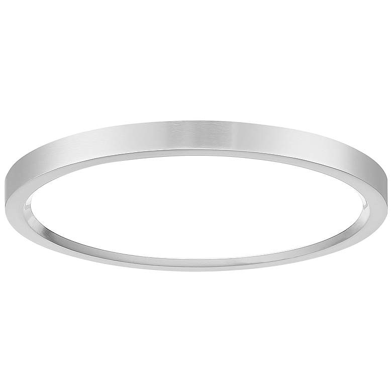 Image 1 Minka Lavery 15" Wide Round Modern LED Ceiling Light in Nickel
