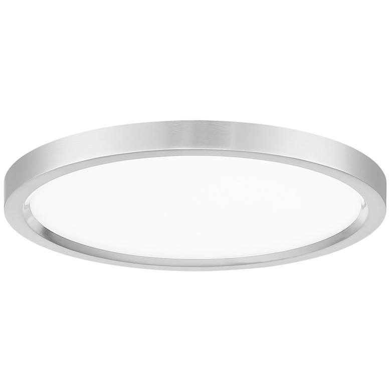 Image 1 Minka Lavery 15" Wide Round Modern LED Ceiling Light in Nickel