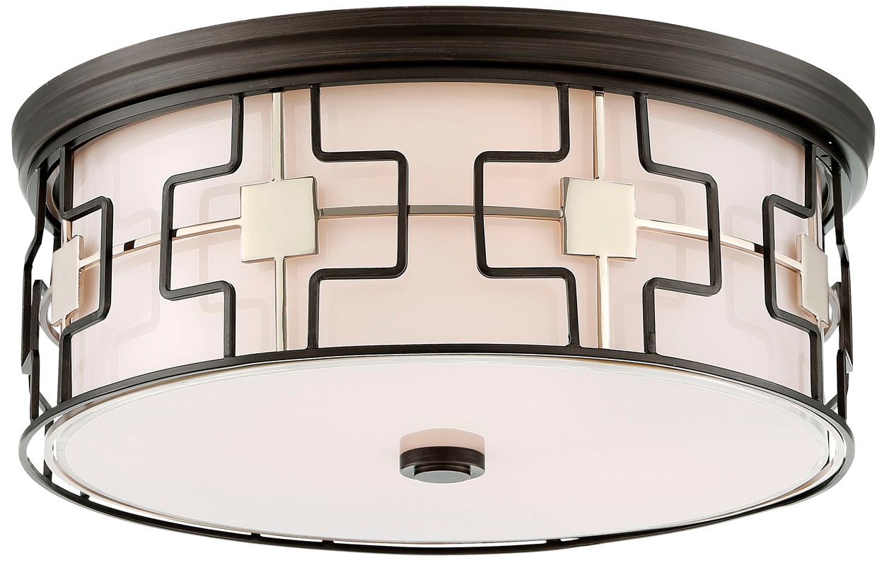 Thumbnail2 of Minka-Lavery 16-inch LED Dark Gray and Polished Nickel Flush Mount