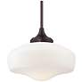4_Minka Lavery 17 1/4" Wide White Glass Schoolhouse Pendant Light more views