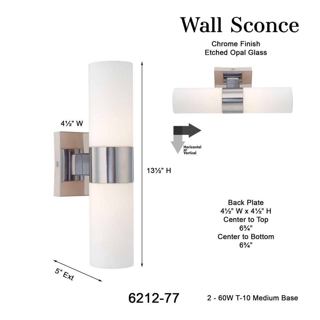 Image 7 Minka-Lavery 2-Light Chrome Wall Sconce more views