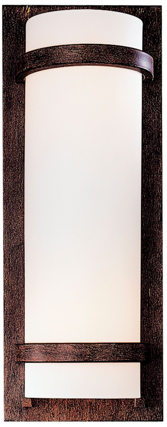 Minka-Lavery 2-Light Iron Oxide Wall Sconce with Etched White Glass Shade