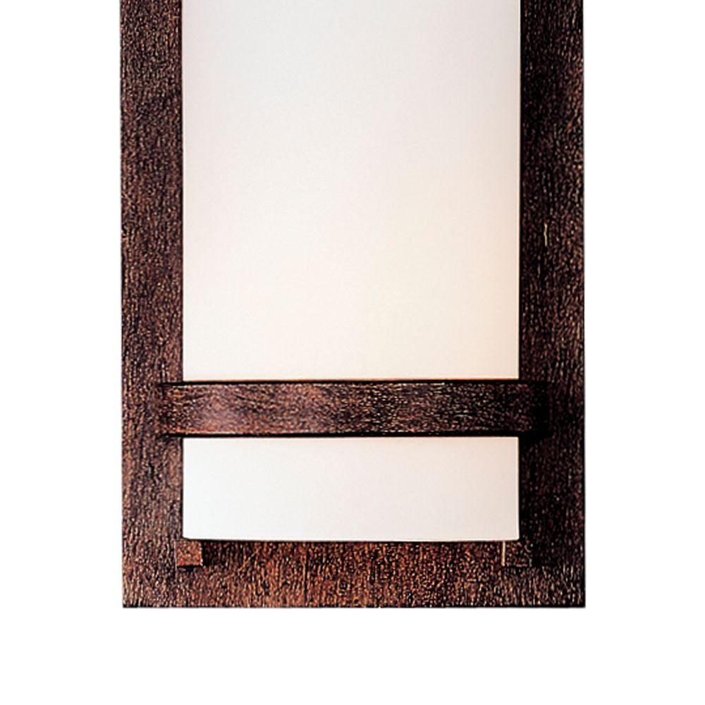 Image 5 Minka-Lavery 2-Light Iron Oxide Wall Sconce with Etched White Glass Shade more views