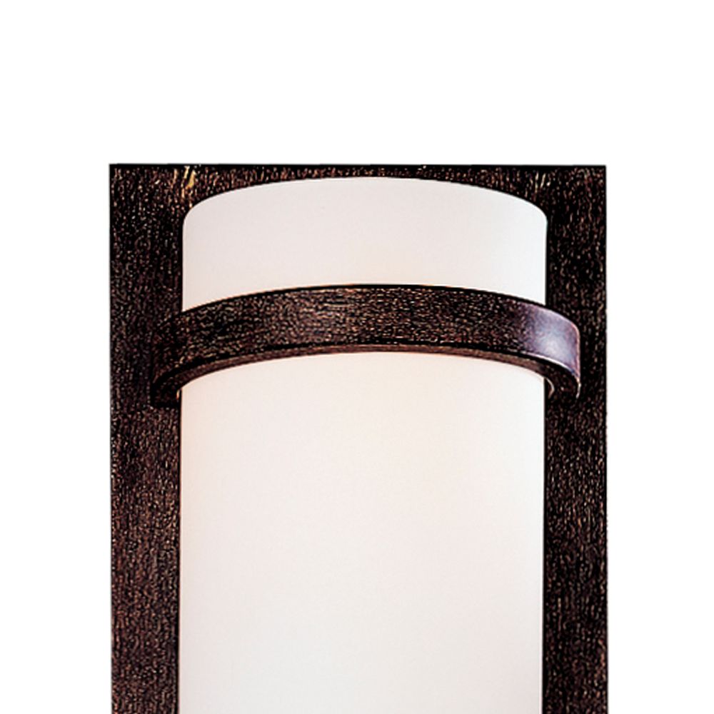 Image 6 Minka-Lavery 2-Light Iron Oxide Wall Sconce with Etched White Glass Shade more views