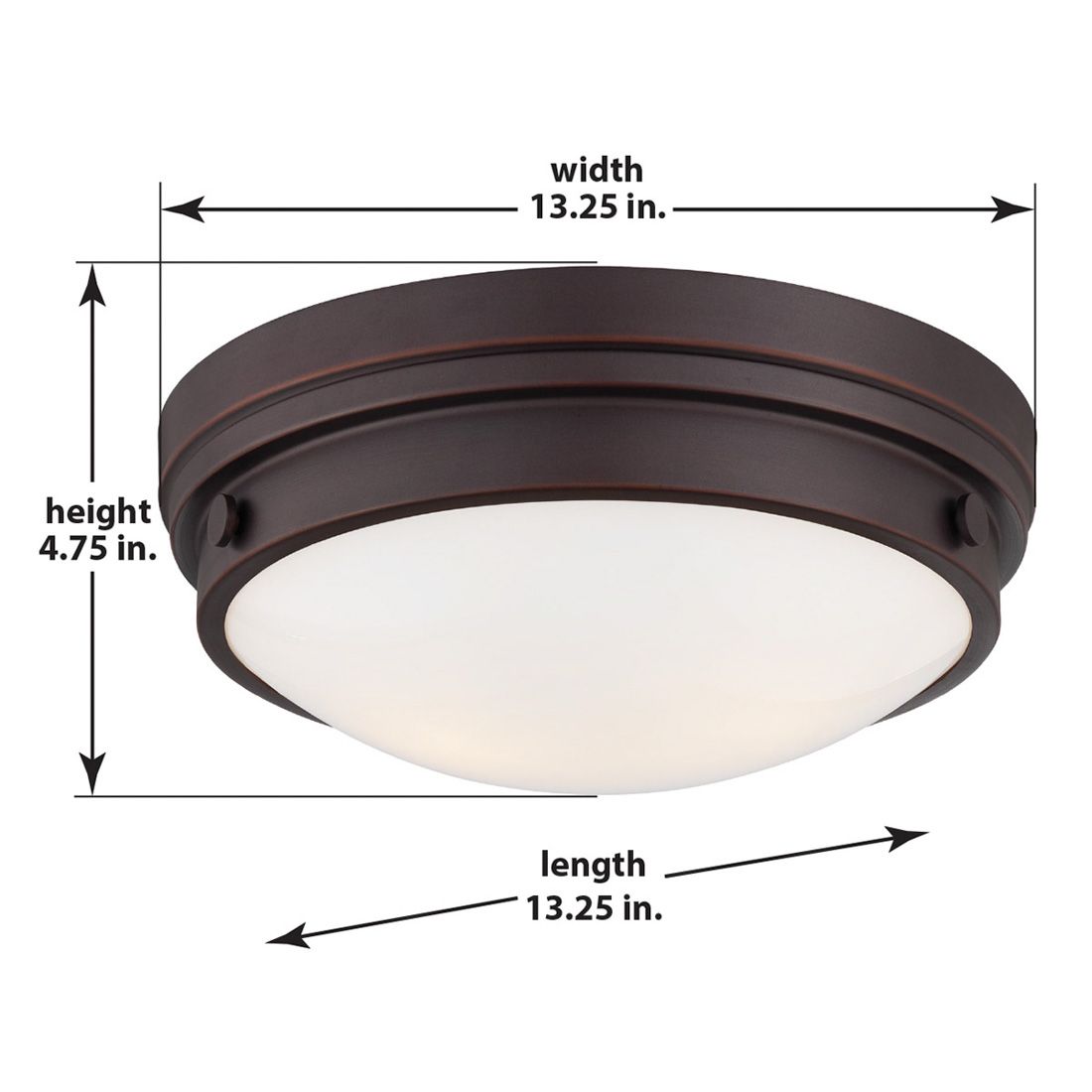 Image 6 Minka-Lavery 2-Light Lathan Bronze Flush Mount more views