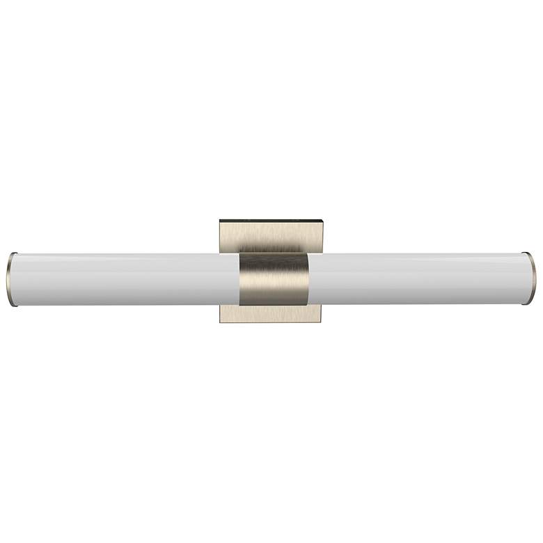Image 1 Minka Lavery 24" Wide Brushed Nickel White Cylinder LED Bath Light
