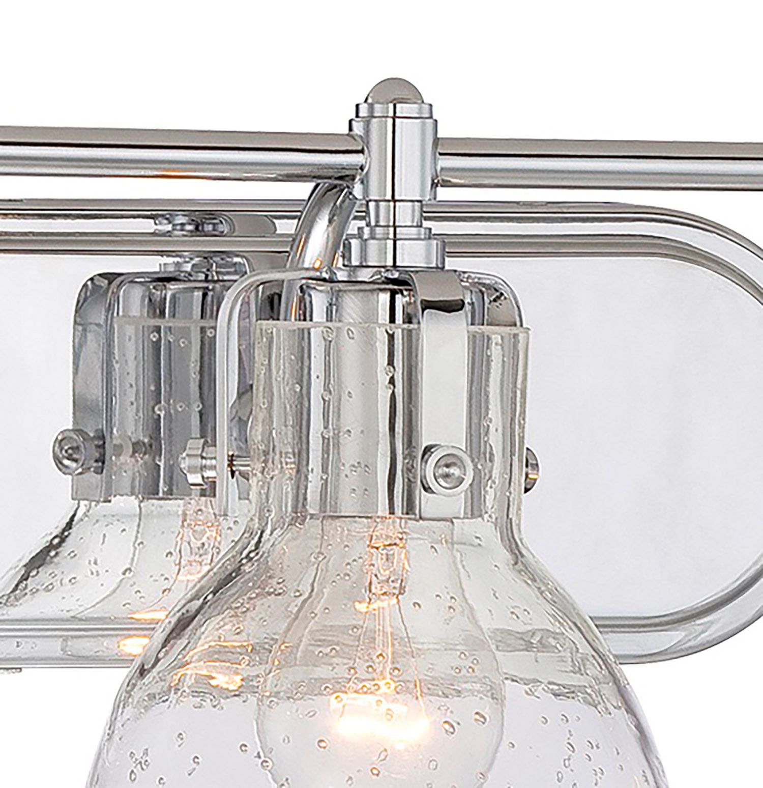 Image 4 Minka-Lavery 3-Light Chrome Vanity Light with Glass Shades more views