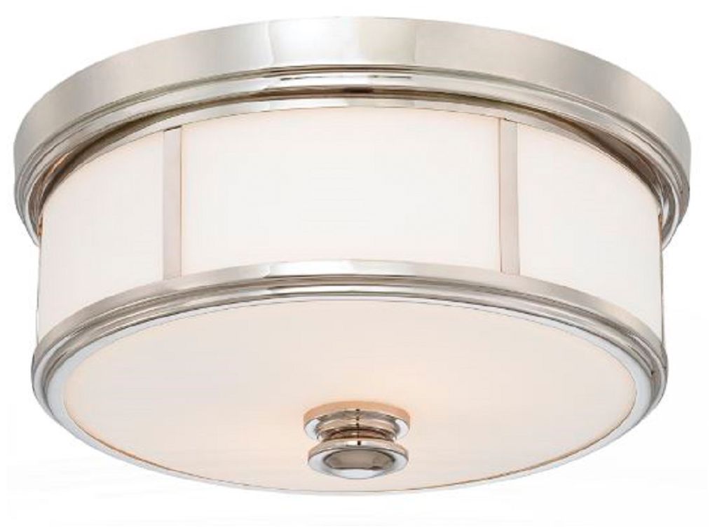 Minka-Lavery 3-Light Polished Nickel Flush Mount