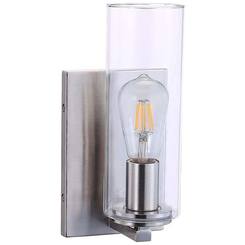 Image 1 Minka Lavery Acacia 11" High Brushed Nickel Modern Metal Wall Sconce