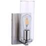 1_Minka Lavery Acacia 11" High Brushed Nickel Modern Metal Wall Sconce