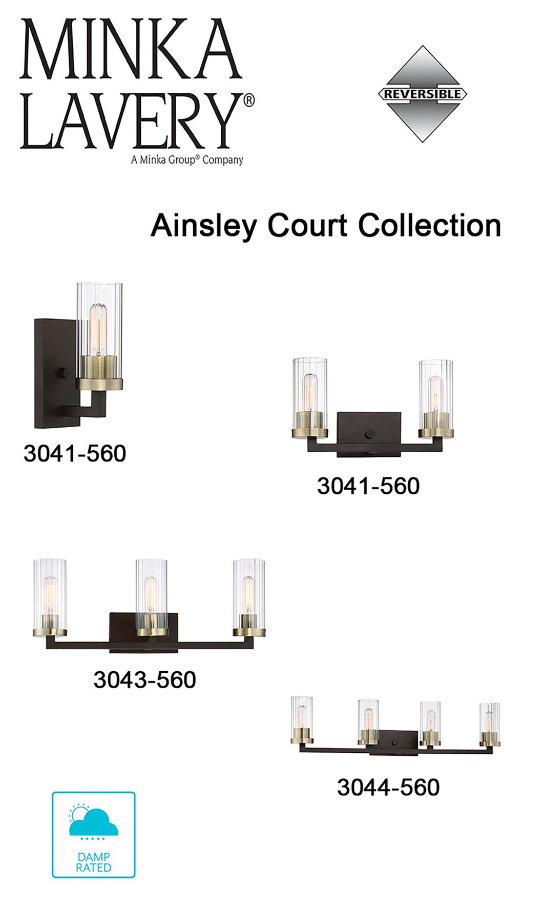 MINKA-LAVERY AINSLEY COURT - 3 LIGHT BATH