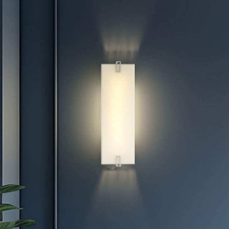 Image 1 Minka Lavery Aizen 19" LED Brushed Nickel Wall Sconce Light