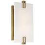 Minka-Lavery Aizen LED 12-inch Soft Brass Wall Sconce with White Diffuser
