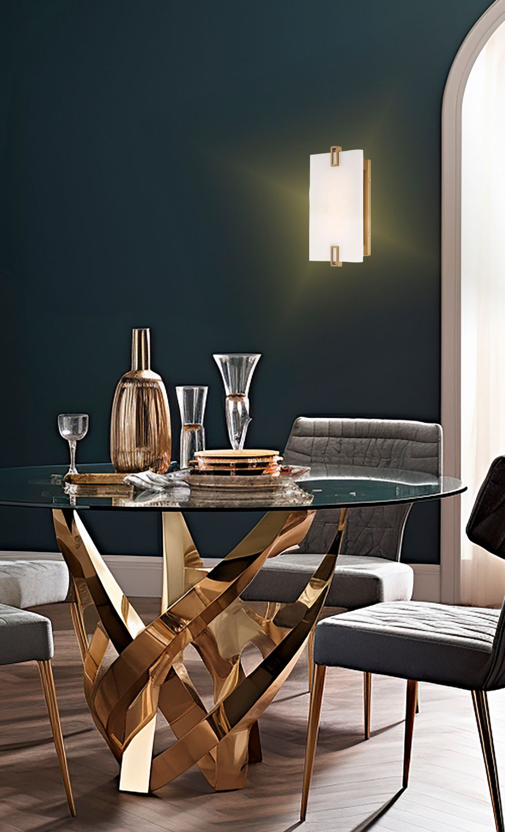 Image 3 Minka Lavery Aizen LED 12-inch Soft Brass Wall Sconce with White Diffuser more views