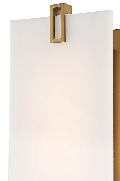 Image 6 Minka Lavery Aizen LED 12-inch Soft Brass Wall Sconce with White Diffuser more views