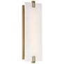 Minka-Lavery Aizen LED 19-inch Soft Brass Wall Sconce with White Diffuser