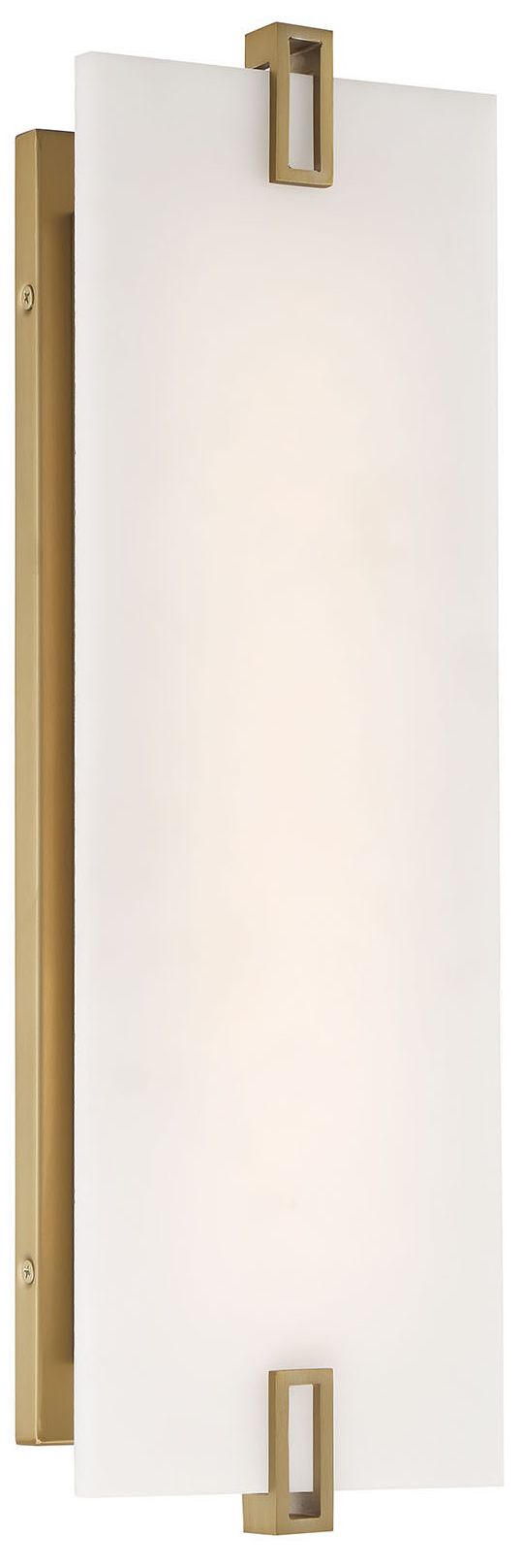 Thumbnail3 of Minka-Lavery Aizen LED 19-inch Soft Brass Wall Sconce with White Diffuser more views