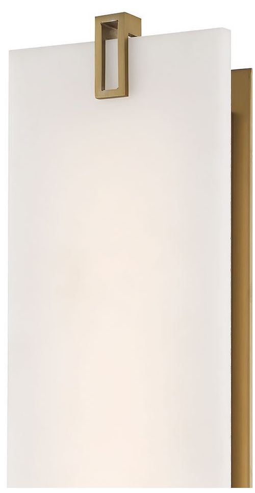 Minka-Lavery Aizen LED 19-inch Soft Brass Wall Sconce with White Diffuser