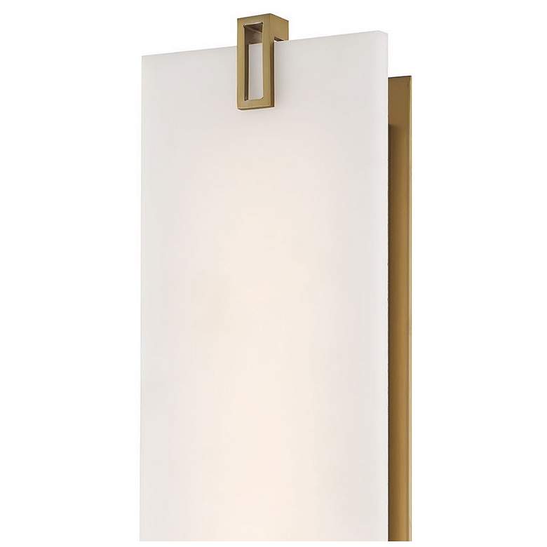 Image 5 Minka-Lavery Aizen LED 19-inch Soft Brass Wall Sconce with White Diffuser more views