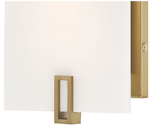 Minka-Lavery Aizen LED 19-inch Soft Brass Wall Sconce with White Diffuser