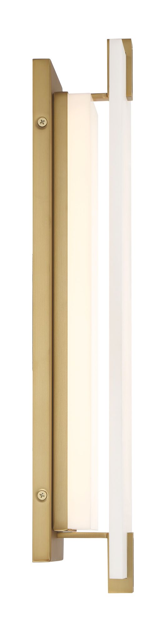 Image 4 Minka-Lavery Aizen LED Soft Brass 19-inch Wall Sconce with White Diffuser more views