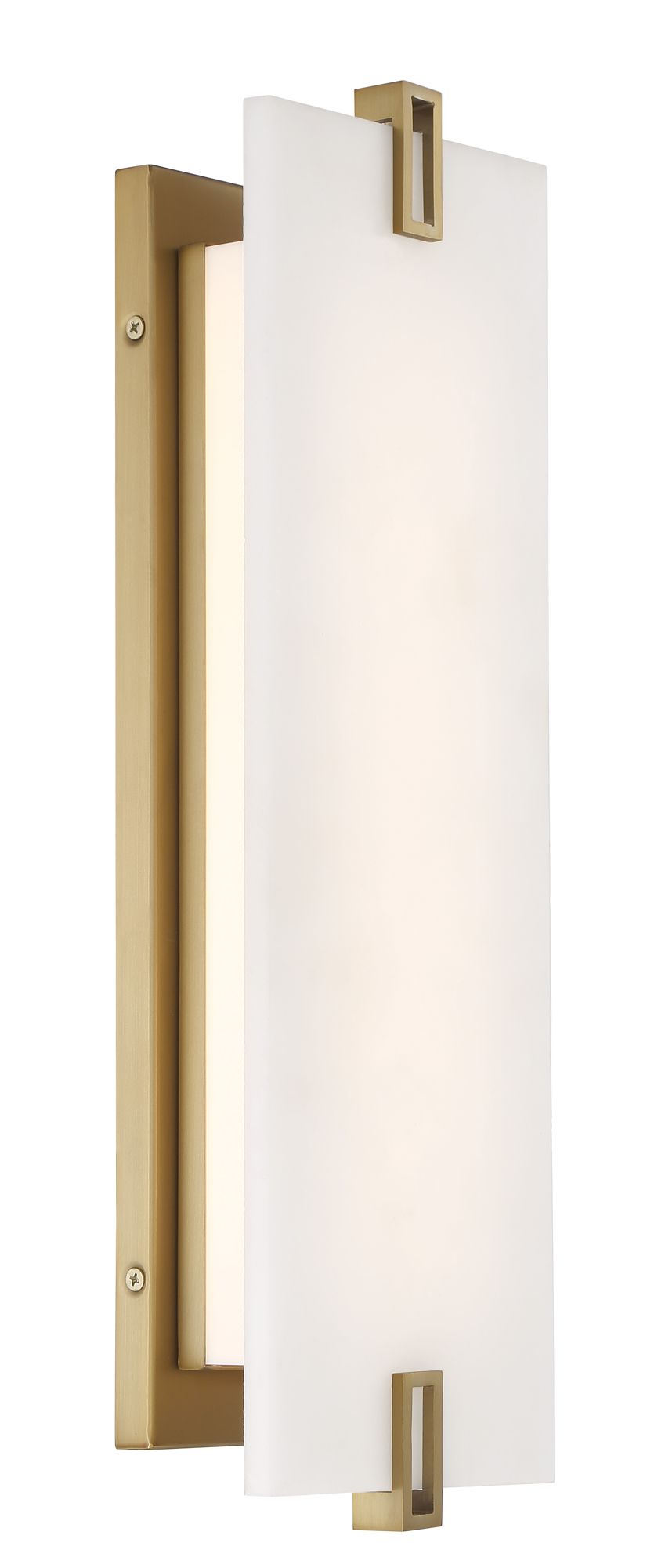 Image 6 Minka-Lavery Aizen LED Soft Brass 19-inch Wall Sconce with White Diffuser more views
