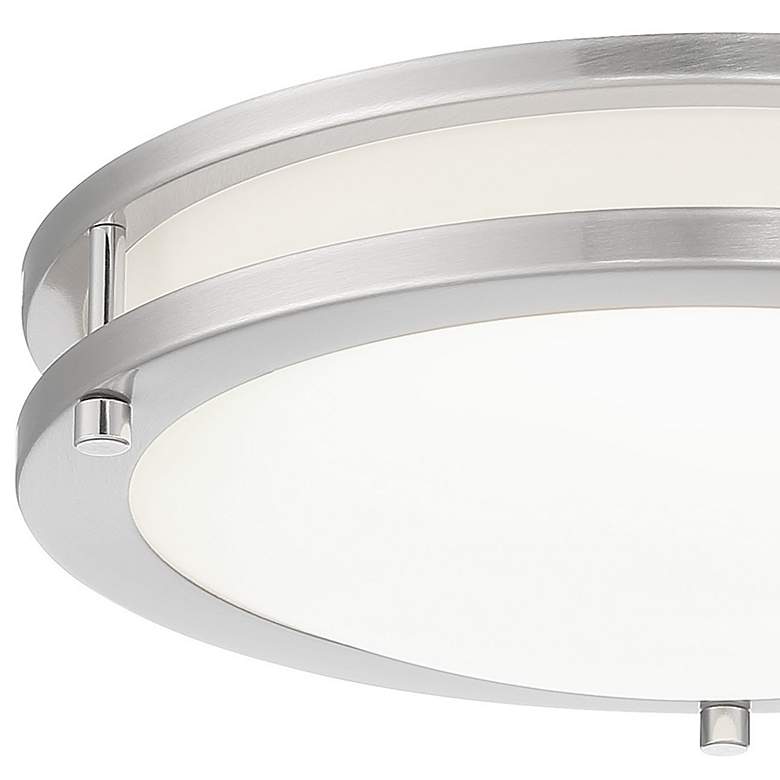 Image 2 Minka Lavery Alpine 11 3/4" Modern Brushed Nickel LED Ceiling Light more views