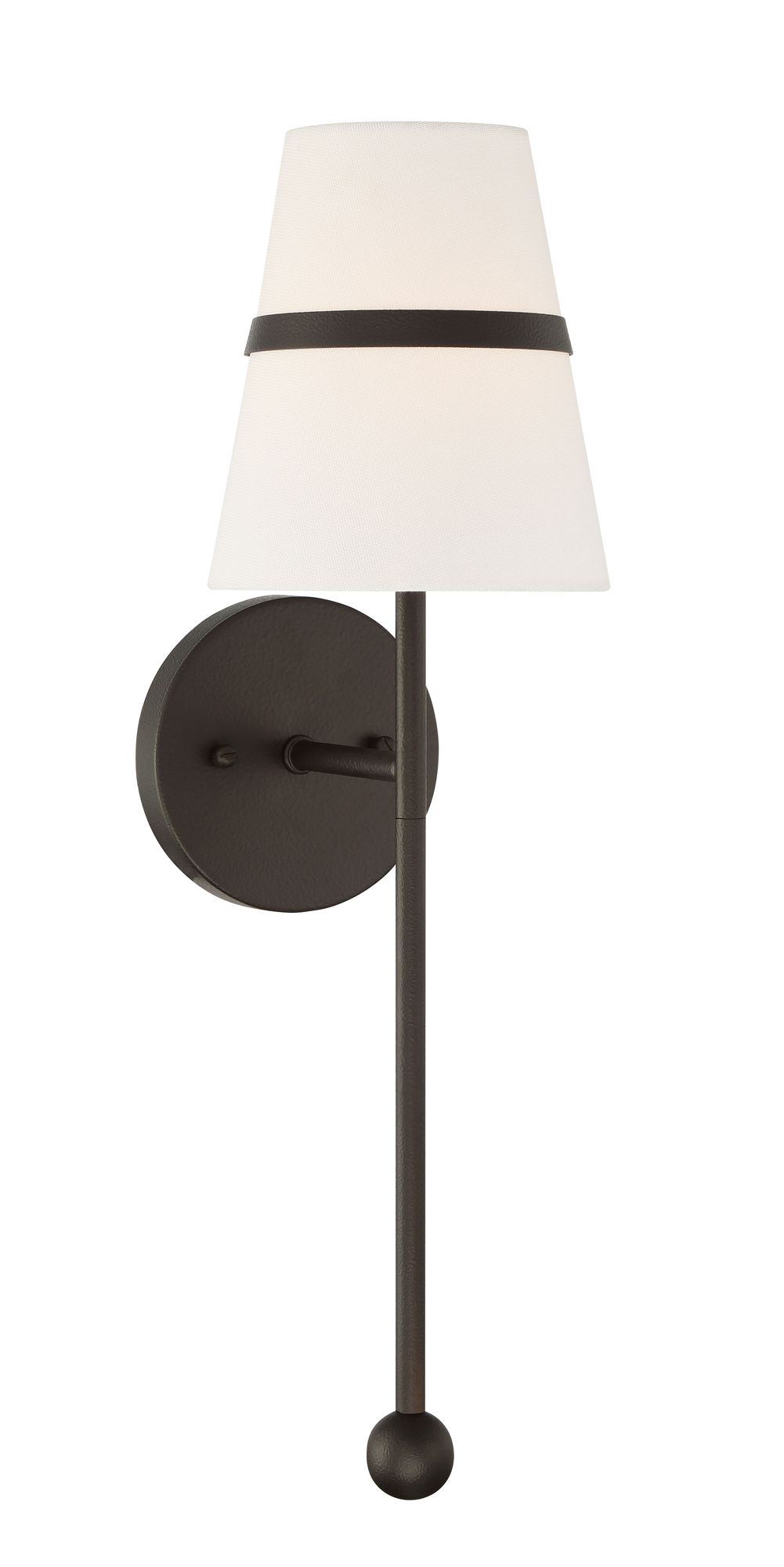 Image 6 Minka-Lavery Althia 1-Light 6-in Dark Bronze Wall Sconce with Linen Shade more views