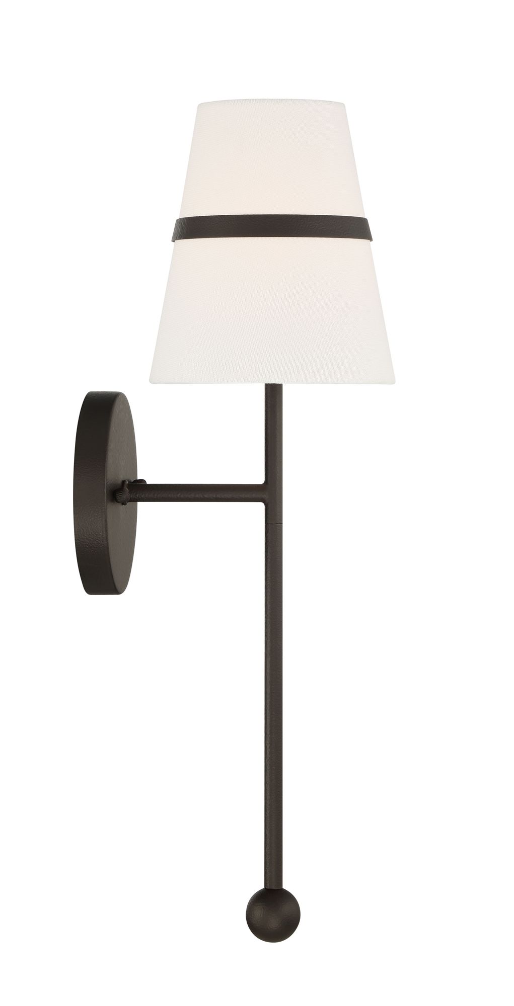 Image 7 Minka-Lavery Althia 1-Light 6-in Dark Bronze Wall Sconce with Linen Shade more views