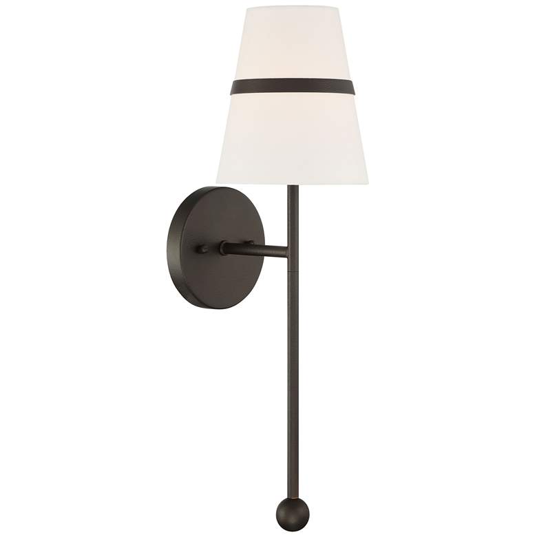 Image 1 Minka-Lavery Althia 1-Light 6-in Textured Dark Bronze Indoor Wall Sconce