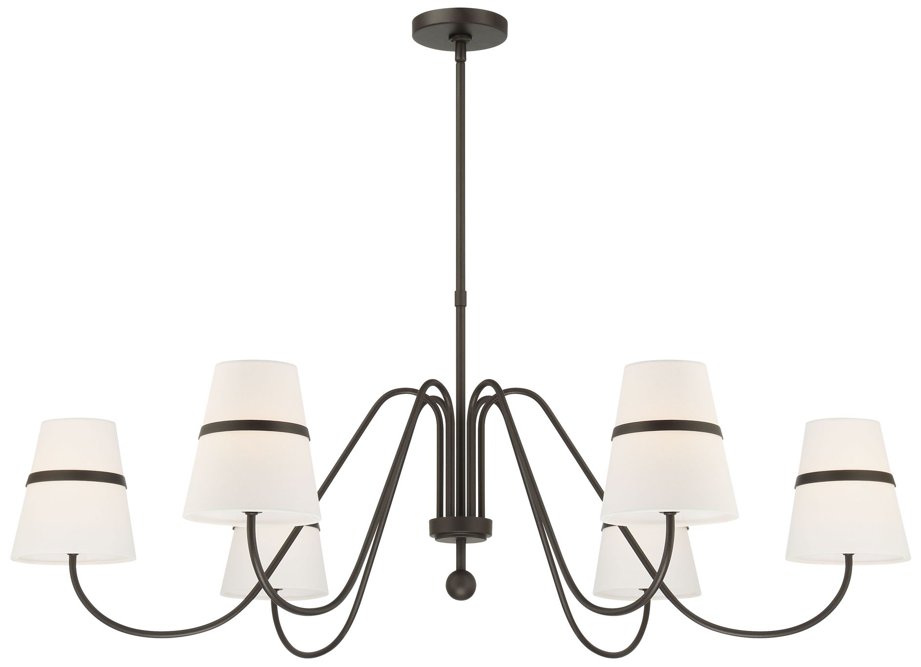 Image 2 Minka-Lavery Althia 6-Light 43.75-in Dark Bronze Chandelier with Shades