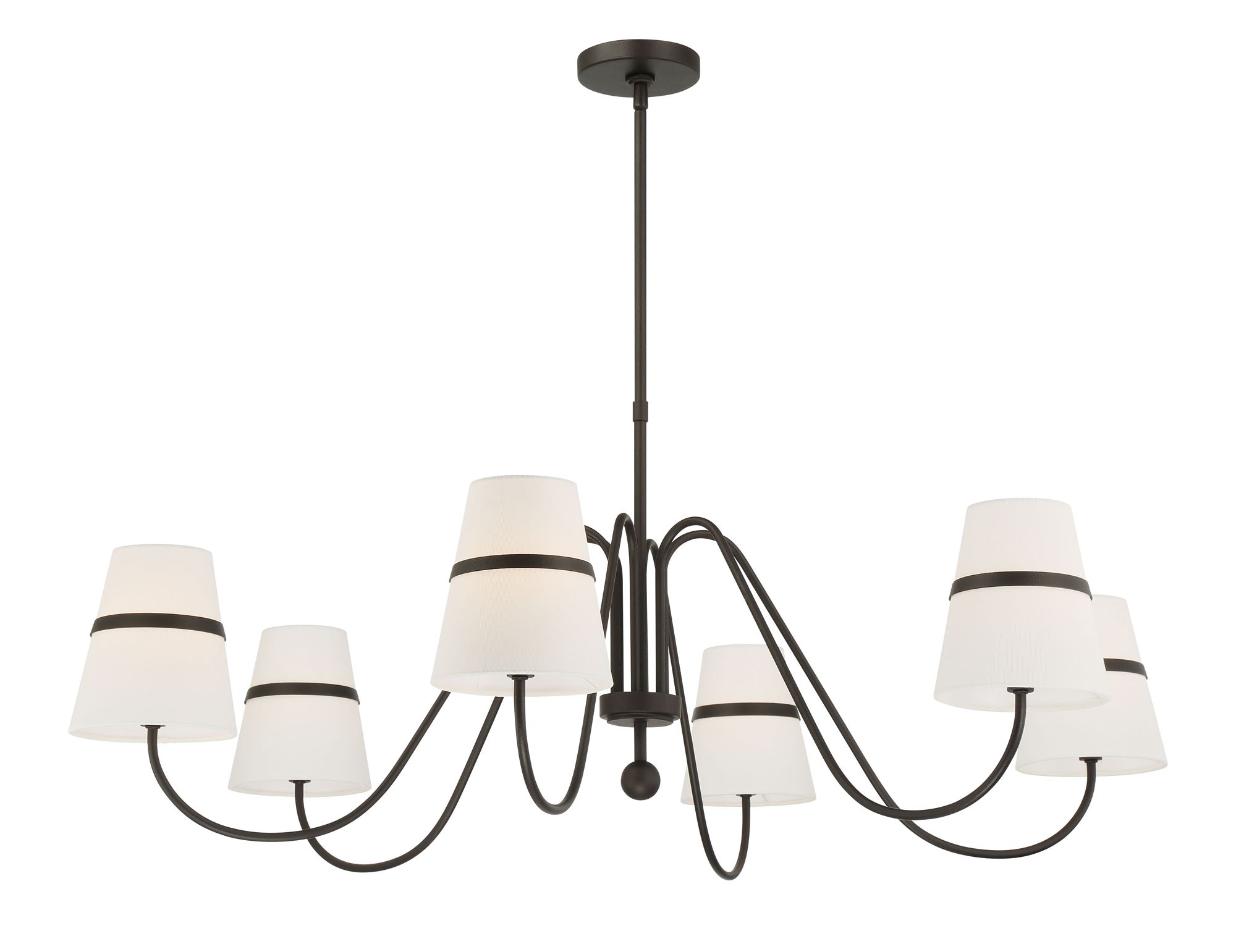 Image 7 Minka-Lavery Althia 6-Light 43.75-in Dark Bronze Chandelier with Shades more views