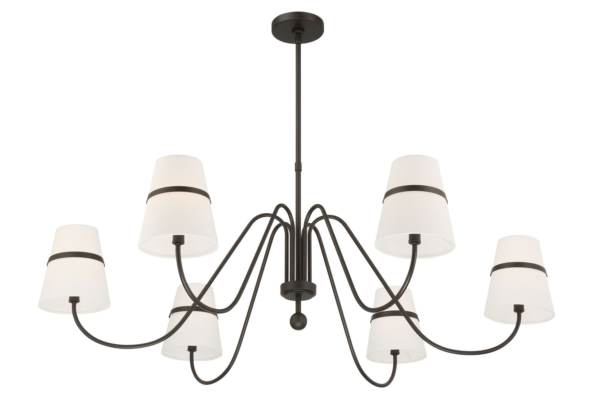 Minka-Lavery Althia 6-Light 43.75-in Dark Bronze Chandelier with Shades