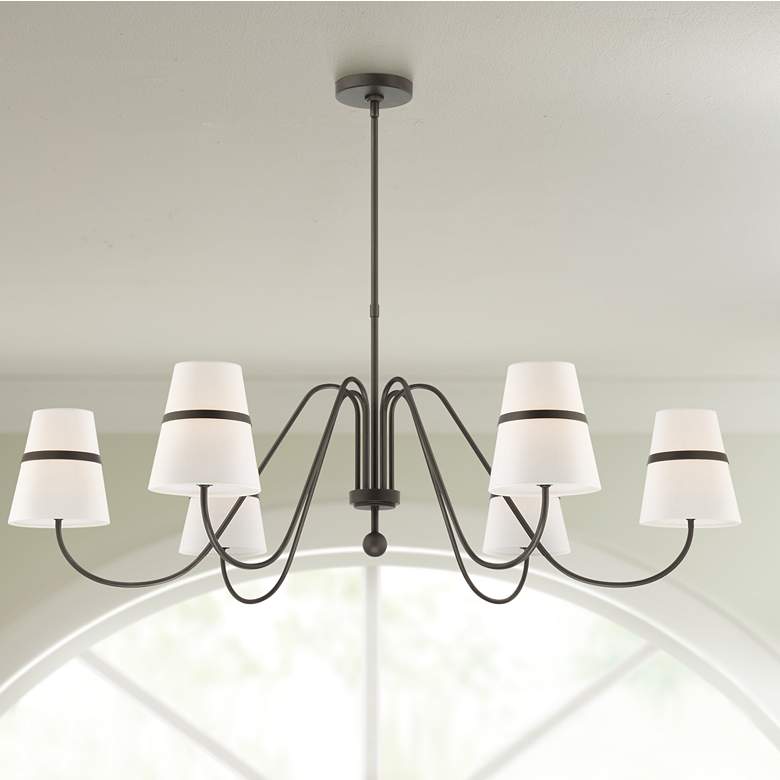 Image 1 Minka-Lavery Althia 6-Light 43.75-in Textured Dark Bronze Indoor Chandelier