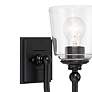 4_Minka Lavery Antonia 1-Light 5.5-in Black Wall Sconce with Glass Shade more views